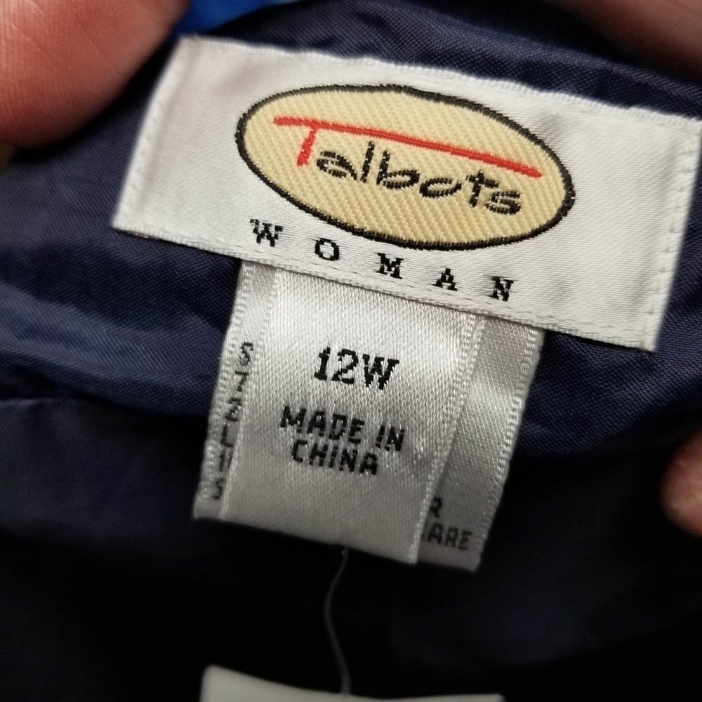 Talbots blue textured silk midi skirt new - Picture 4 of 11